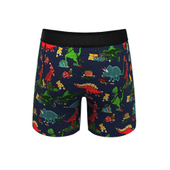 The T-Rexmas | Christmas Dinosaur Ball Hammock® Pouch Underwear With Fly - Shinesty