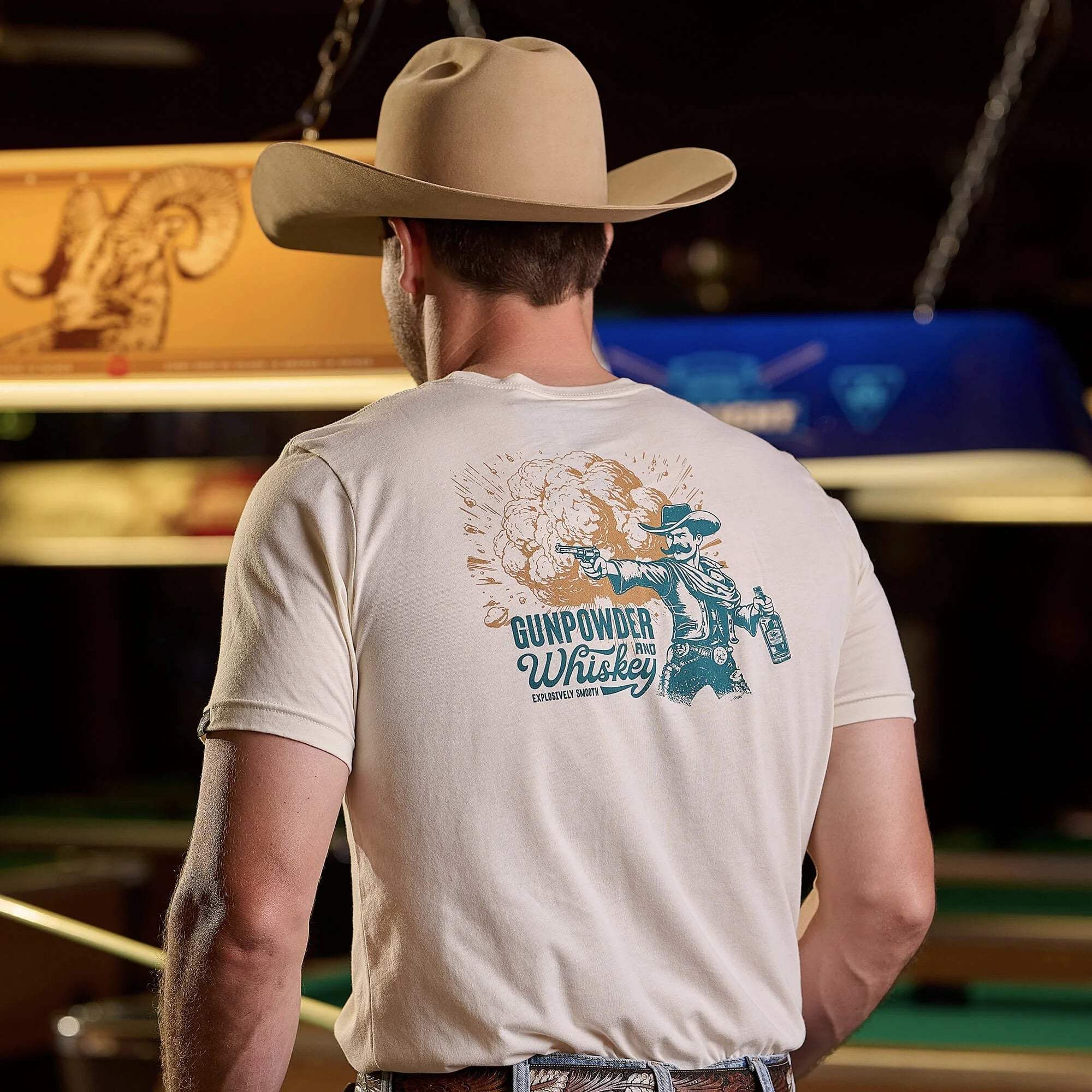 Gunpowder & Whiskey T-Shirt - Cowboy Cool - Flyclothing LLC