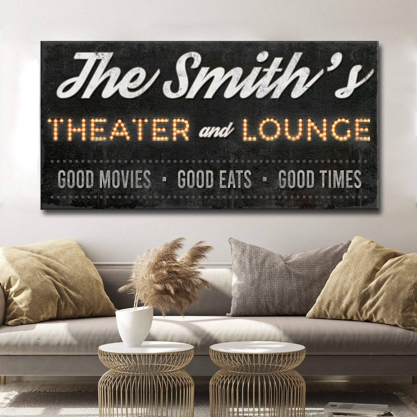Family Theater and Lounge Sign III - Tailored Canvases - Flyclothing LLC