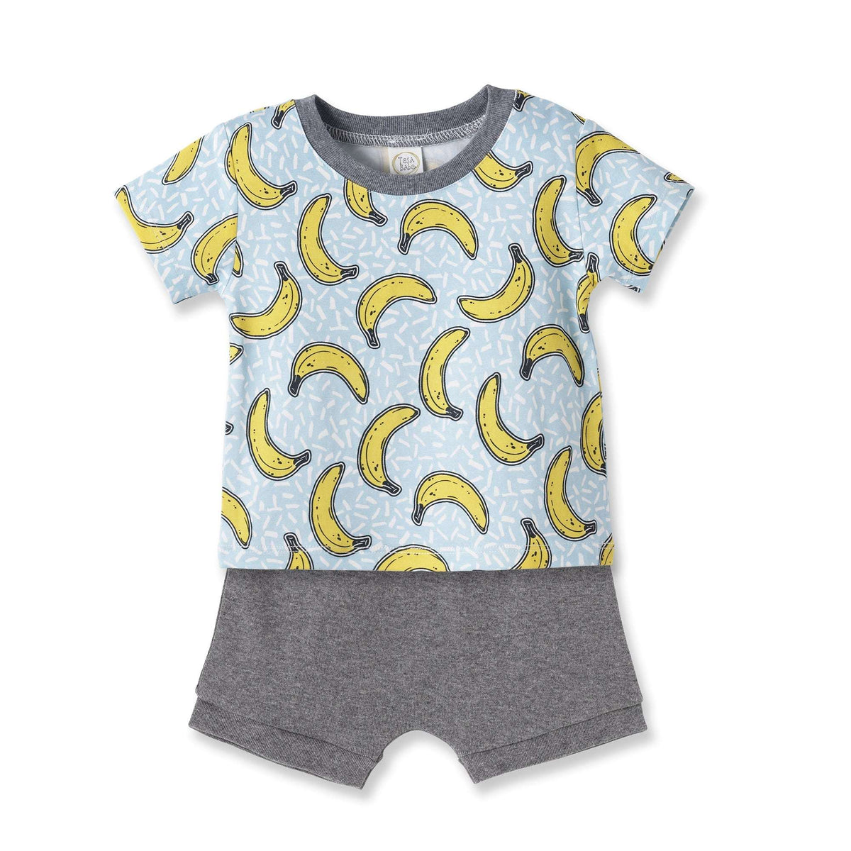 Banana Split Bamboo T-Shirt & Cotton Shorts Set for Boys - Tesa Babe - Flyclothing LLC