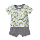 Banana Split Bamboo T-Shirt & Cotton Shorts Set for Boys - Tesa Babe - Flyclothing LLC