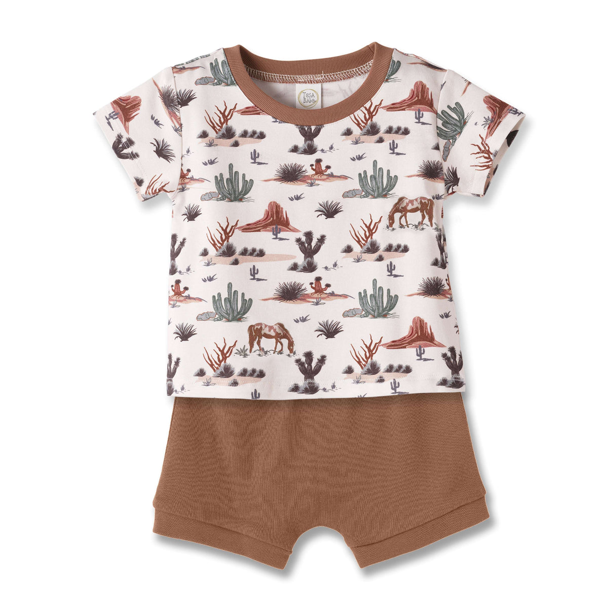 Boy's Southwest Tee & Shorts Set – Cactus Trails Bamboo - Tesa Babe - Flyclothing LLC