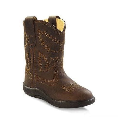 Old West Apache Toddler's Broad Round Toe Boots - Old West
