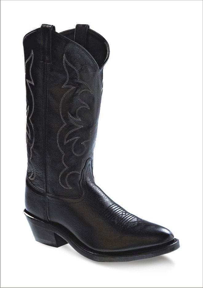 Old West Black Men's Narrow Round Toe Cowboy Work Boot - Old West - Flyclothing LLC