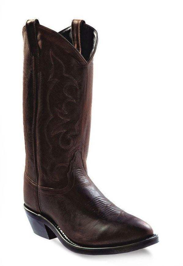 Old West Distress Men's Narrow Round Toe Cowboy Work Boot - Old West - Flyclothing LLC