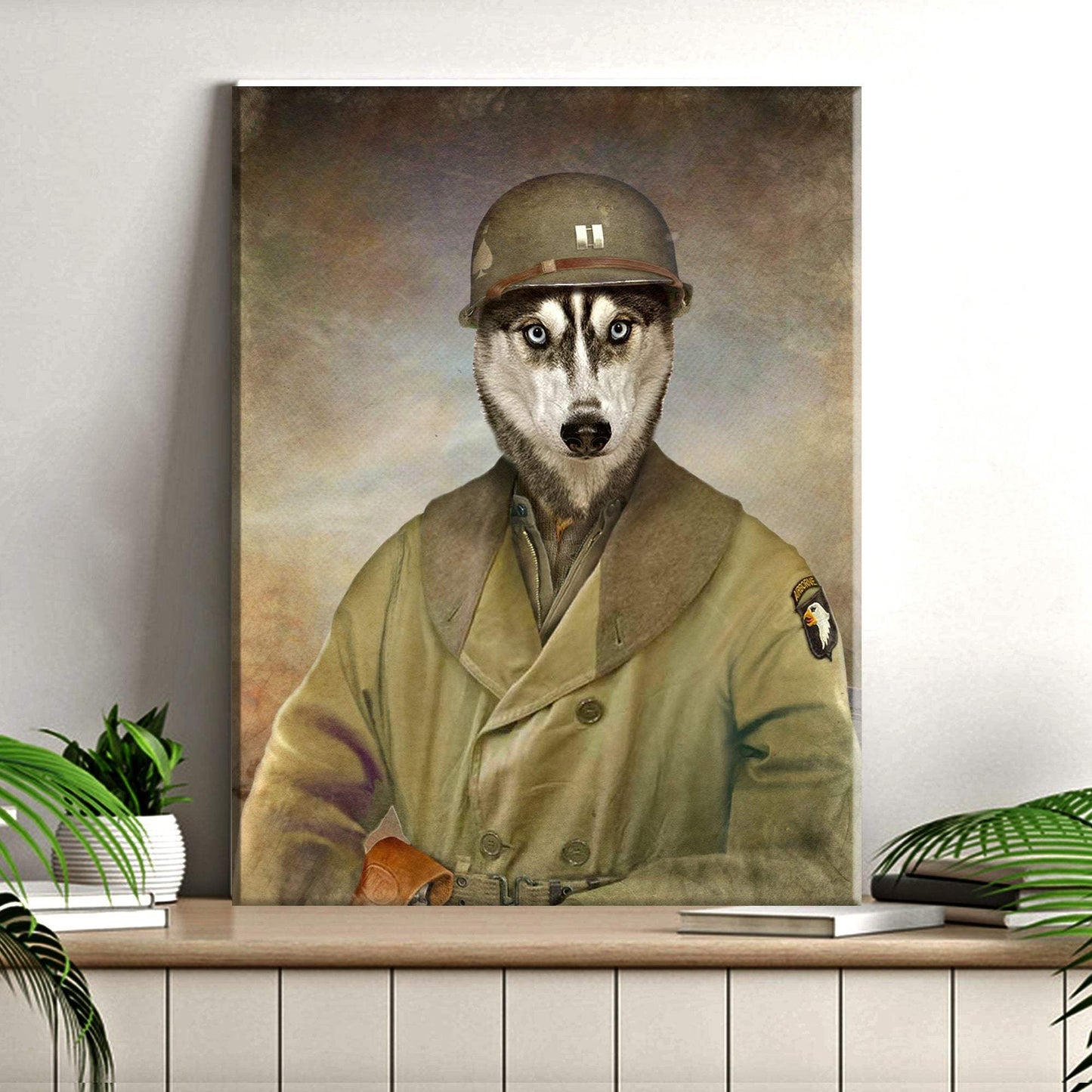 Pet Husky Military Dog Sign - Tailored Canvases - Flyclothing LLC