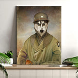 Pet Husky Military Dog Sign - Tailored Canvases - Flyclothing LLC