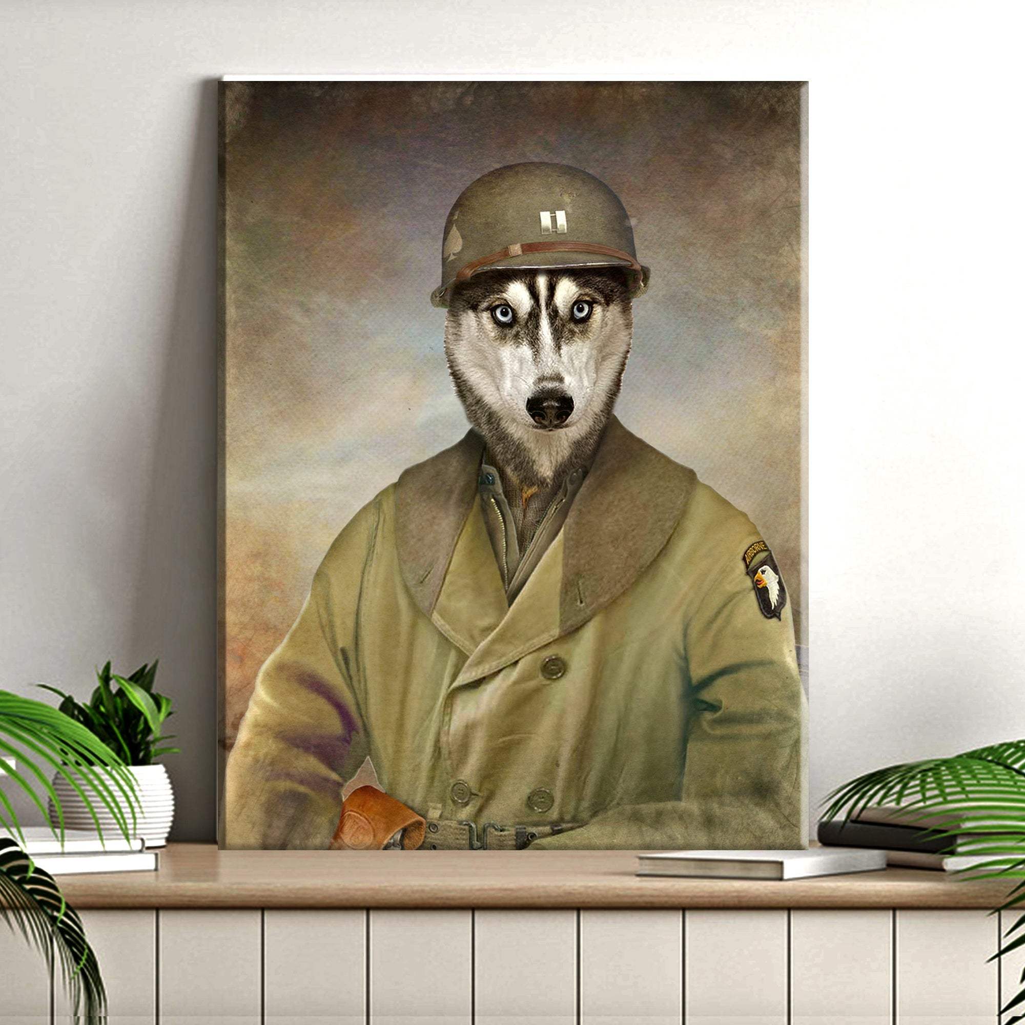 Pet Husky Military Dog Sign - Tailored Canvases - Flyclothing LLC