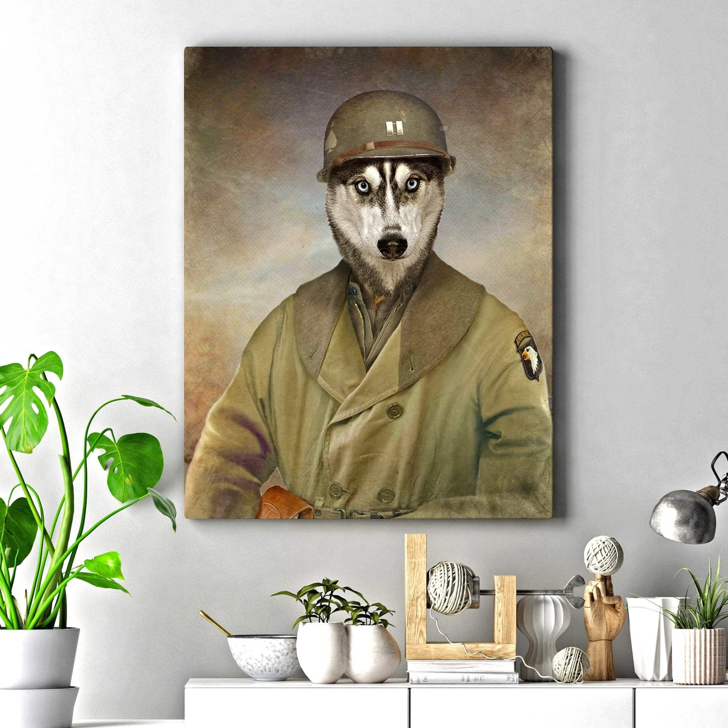 Pet Husky Military Dog Sign - Tailored Canvases - Flyclothing LLC