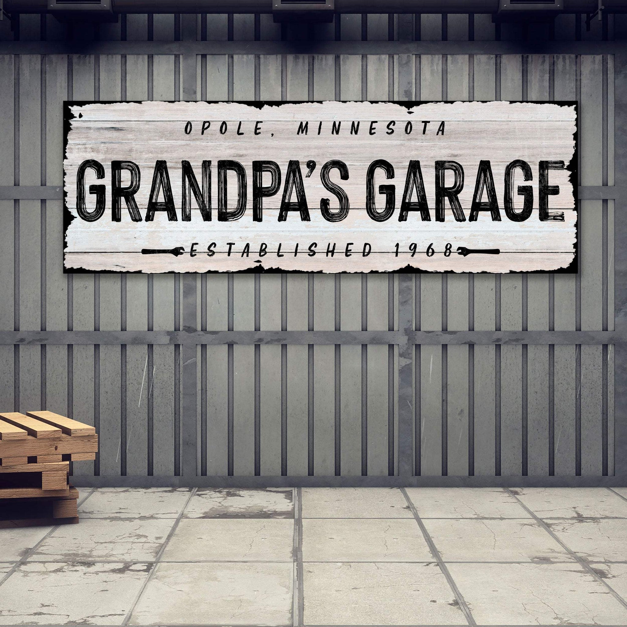 Grandpa Garage Sign II - Tailored Canvases - Flyclothing LLC