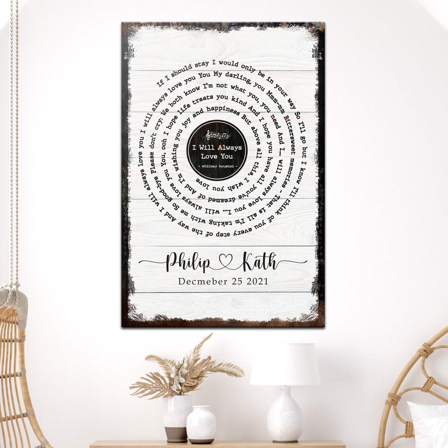 Song Lyrics Sign - Tailored Canvases - Flyclothing LLC