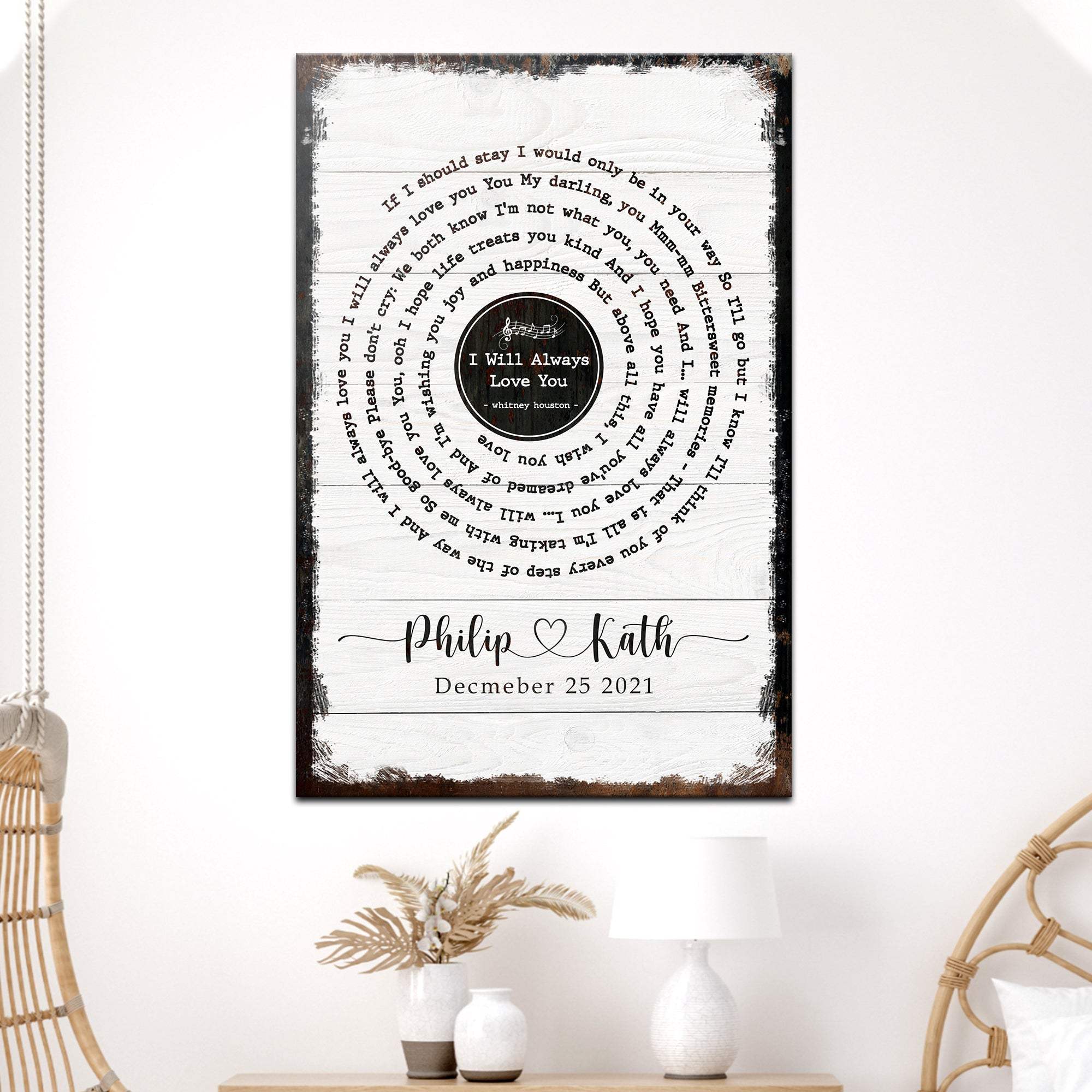 Song Lyrics Sign - Tailored Canvases - Flyclothing LLC