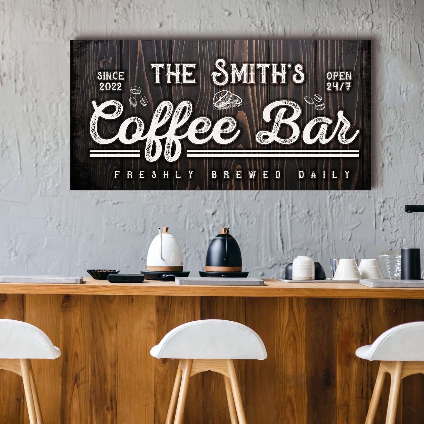 Family Coffee Bar Sign - Tailored Canvases - Flyclothing LLC