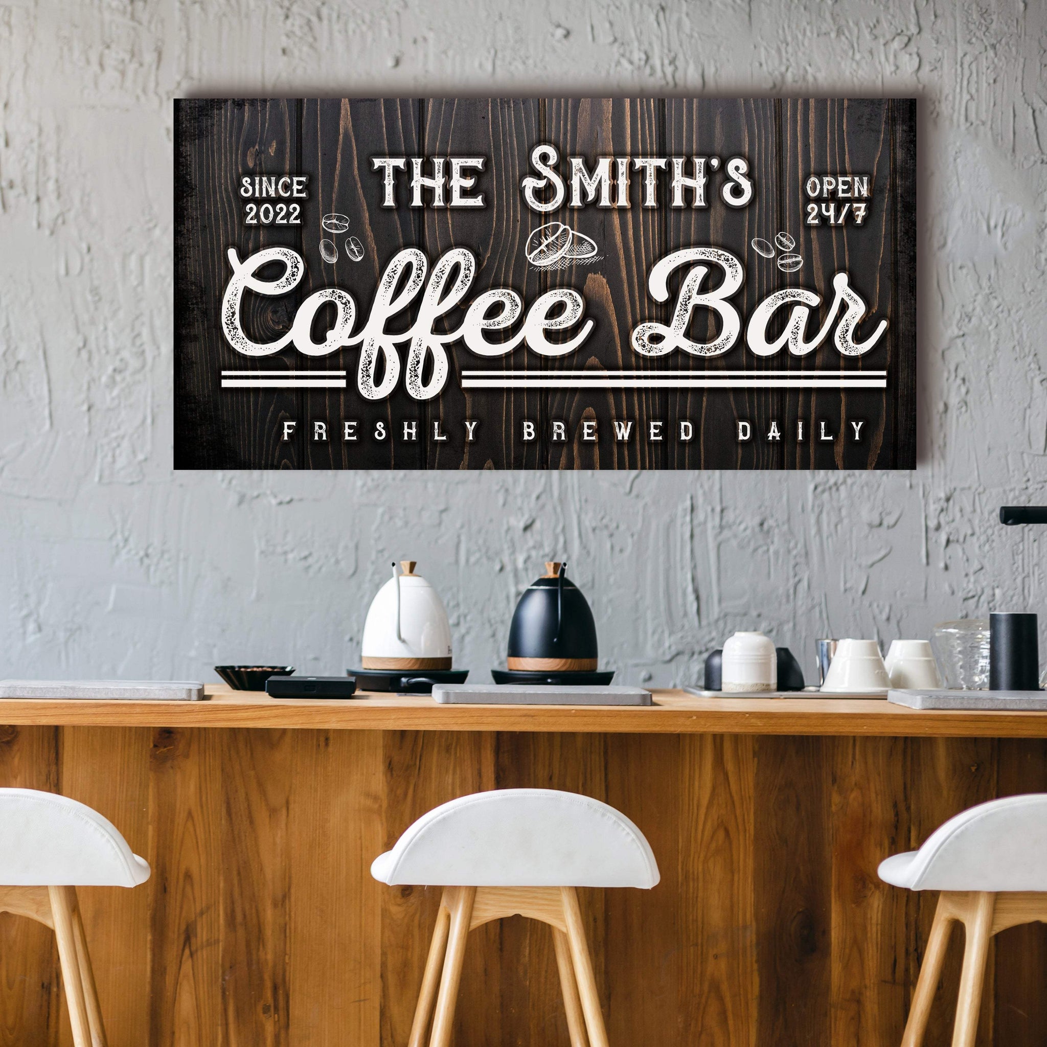 Family Coffee Bar Sign - Tailored Canvases - Flyclothing LLC