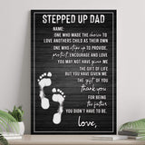Stepped Up Dad Happy Father's Day Sign - Tailored Canvases - Flyclothing LLC