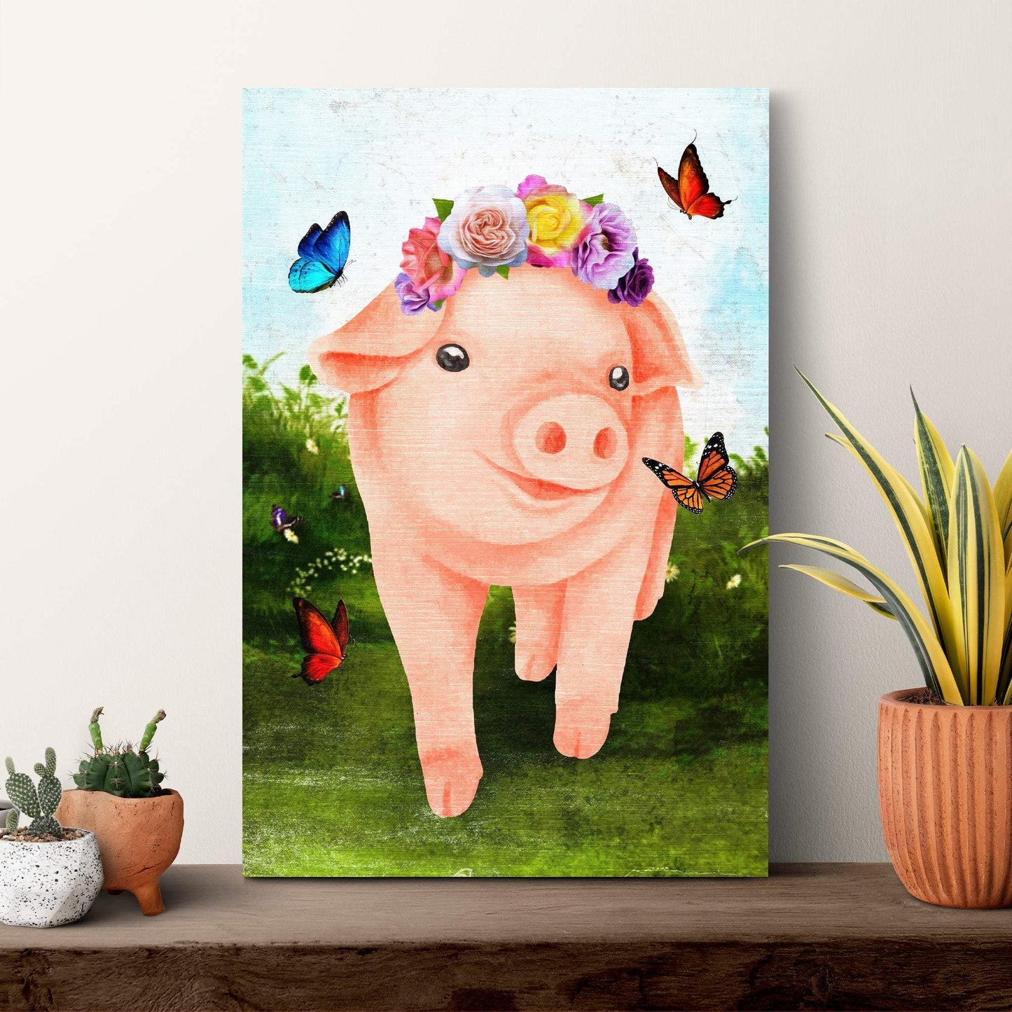 The Most Adorable Pig Canvas Wall Art - Tailored Canvases - Flyclothing LLC