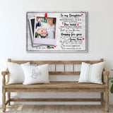 To My Daughter Marriage Message Sign - Tailored Canvases - Flyclothing LLC