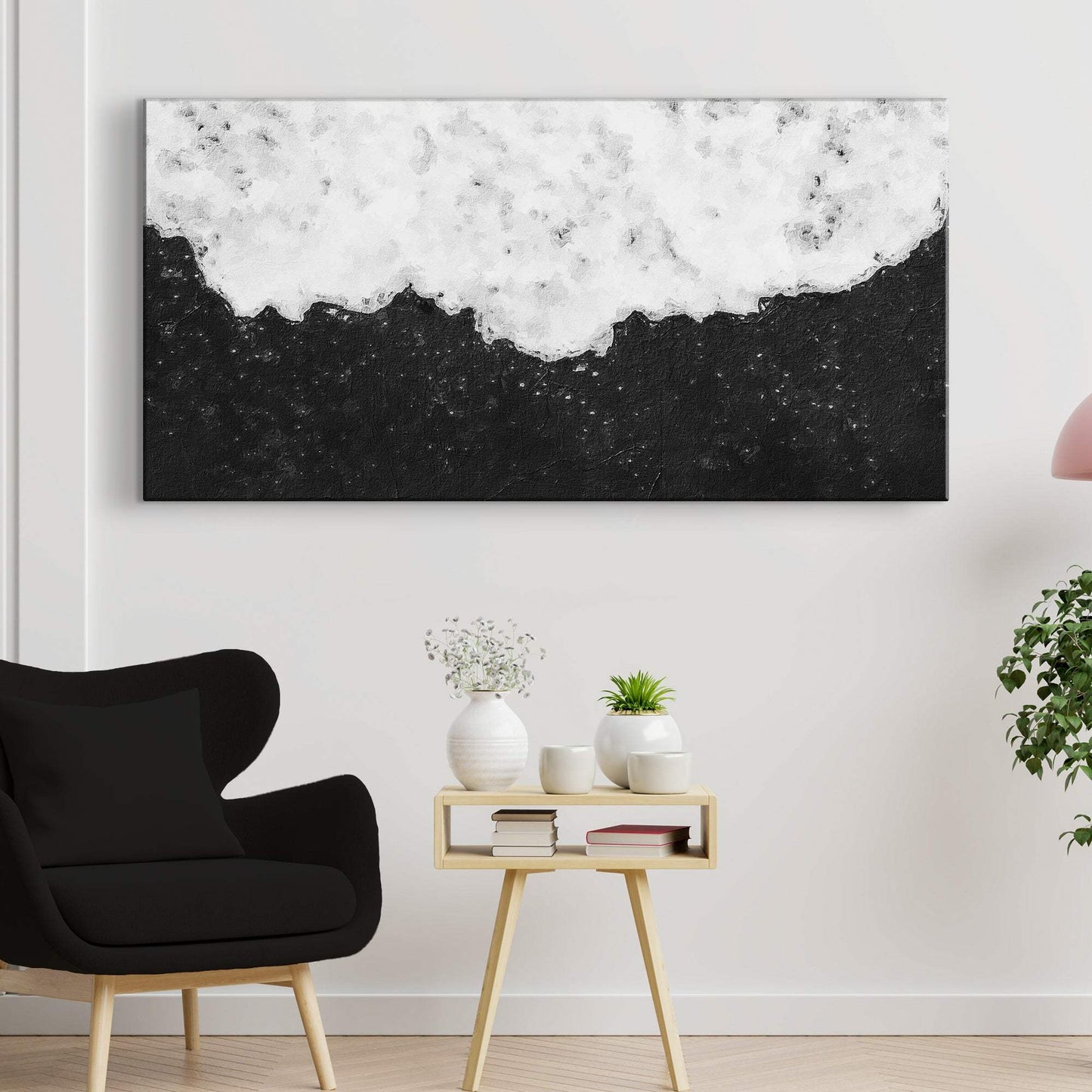 Black And White Painting Canvas Wall Art - Tailored Canvases - Flyclothing LLC