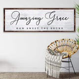 Amazing Grace How Sweet The Sound Sign - Tailored Canvases - Flyclothing LLC