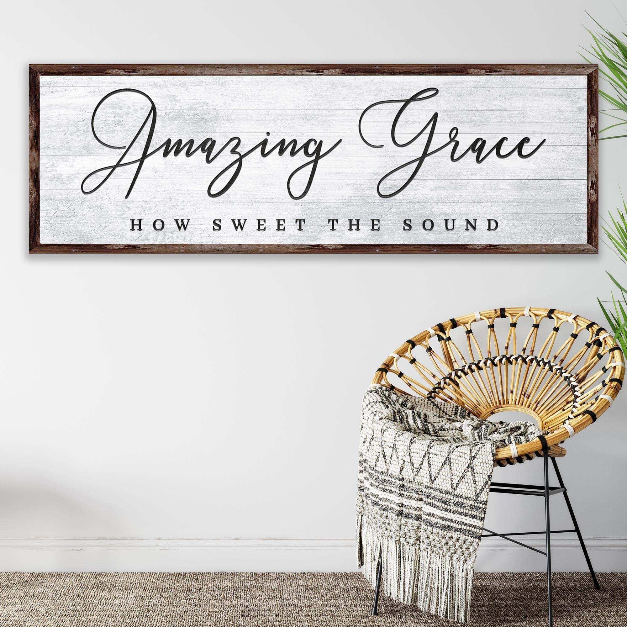 Amazing Grace How Sweet The Sound Sign - Tailored Canvases - Flyclothing LLC