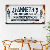 Ice Cream Shop Sign - Tailored Canvases - Flyclothing LLC