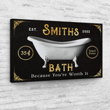 Family Bath Sign II - Tailored Canvases - Flyclothing LLC