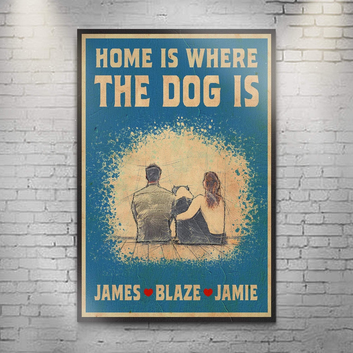 Home Is Where The Dog Is Sign II - Tailored Canvases - Flyclothing LLC