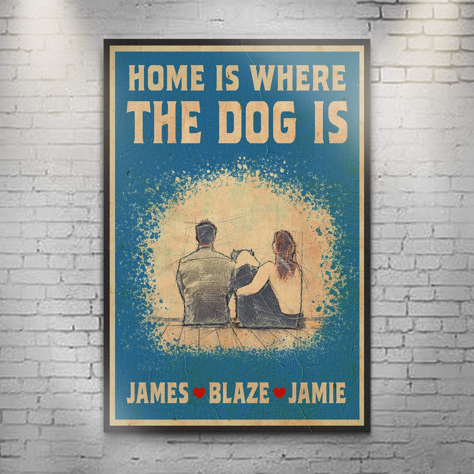 Home Is Where The Dog Is Sign II - Tailored Canvases - Flyclothing LLC