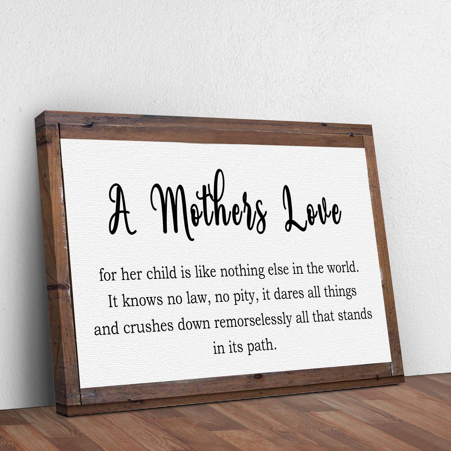 A Mother's Love For Her Child Sign - Tailored Canvases - Flyclothing LLC