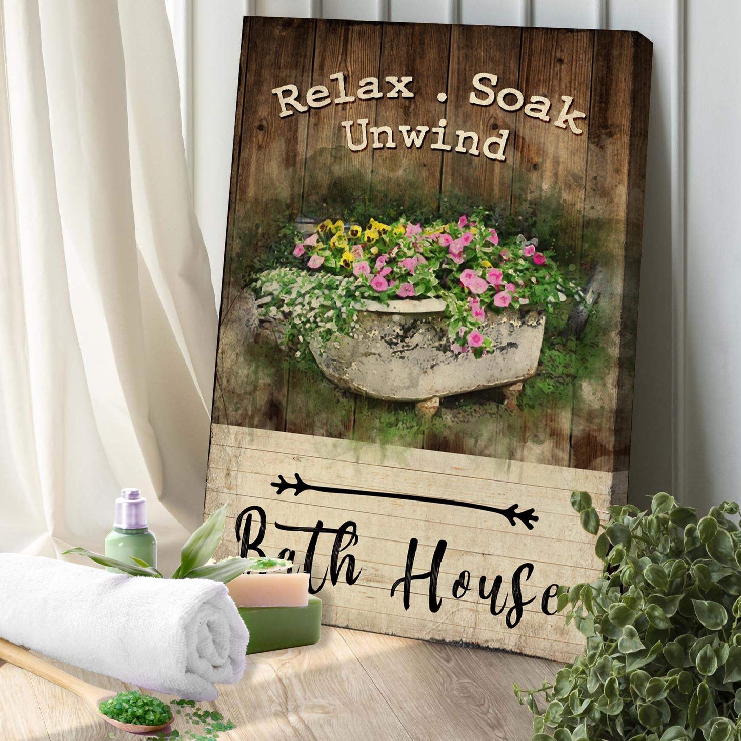Relax Soak Unwind Sign VII - Tailored Canvases - Flyclothing LLC