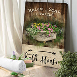 Relax Soak Unwind Sign VII - Tailored Canvases - Flyclothing LLC