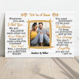 We're A Team Couple Sign IV - Tailored Canvases - Flyclothing LLC