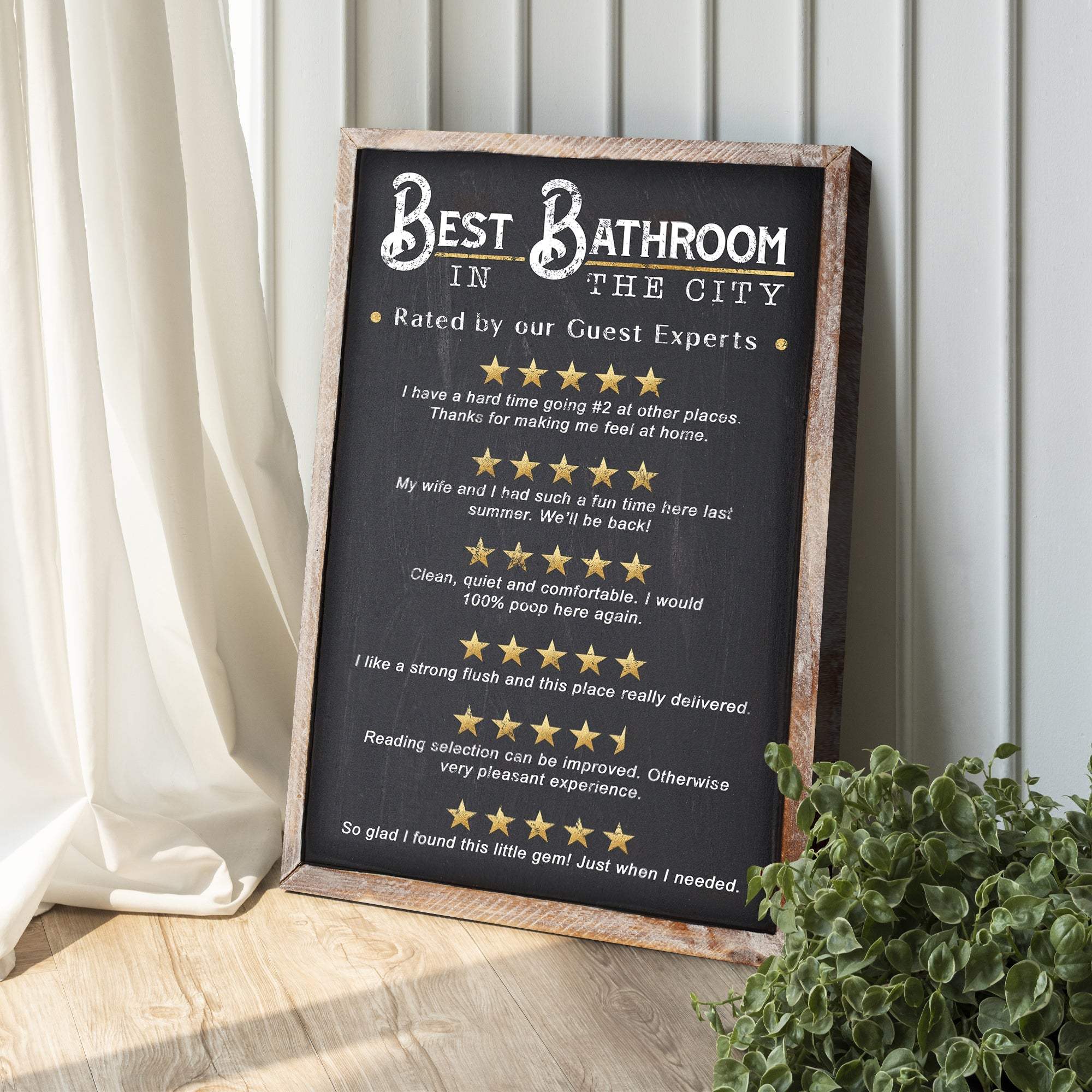 Best Bathroom In The City Sign II - Tailored Canvases - Flyclothing LLC