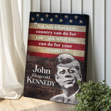 John F. Kennedy Inaugural Address Sign - Tailored Canvases - Flyclothing LLC