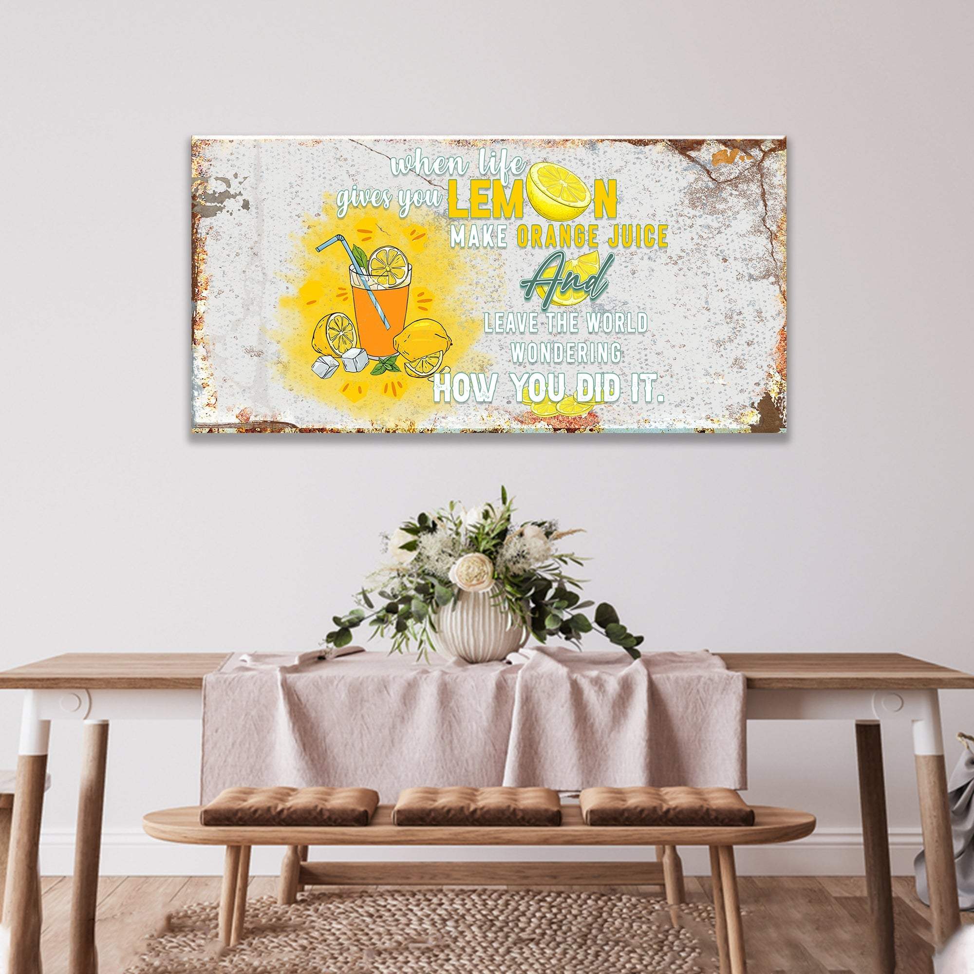 Life And Lemons Sign - Tailored Canvases - Flyclothing LLC