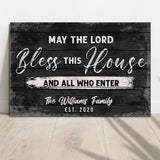 May The Lord Bless This House And All Who Enter Sign - Tailored Canvases - Flyclothing LLC