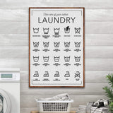 Laundry Symbols Sign II - Tailored Canvases - Flyclothing LLC