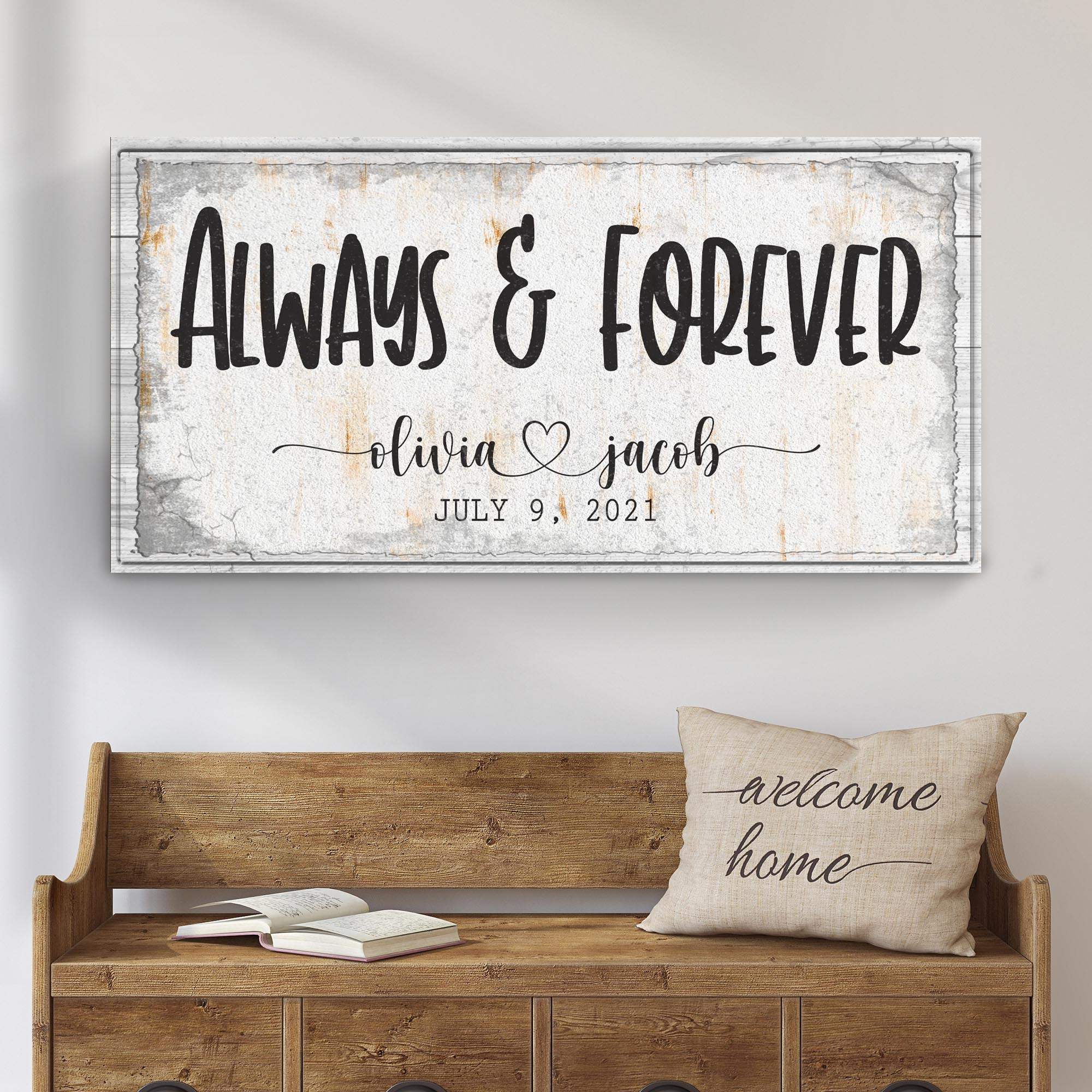 Always And Forever Couple Sign - Tailored Canvases - Flyclothing LLC