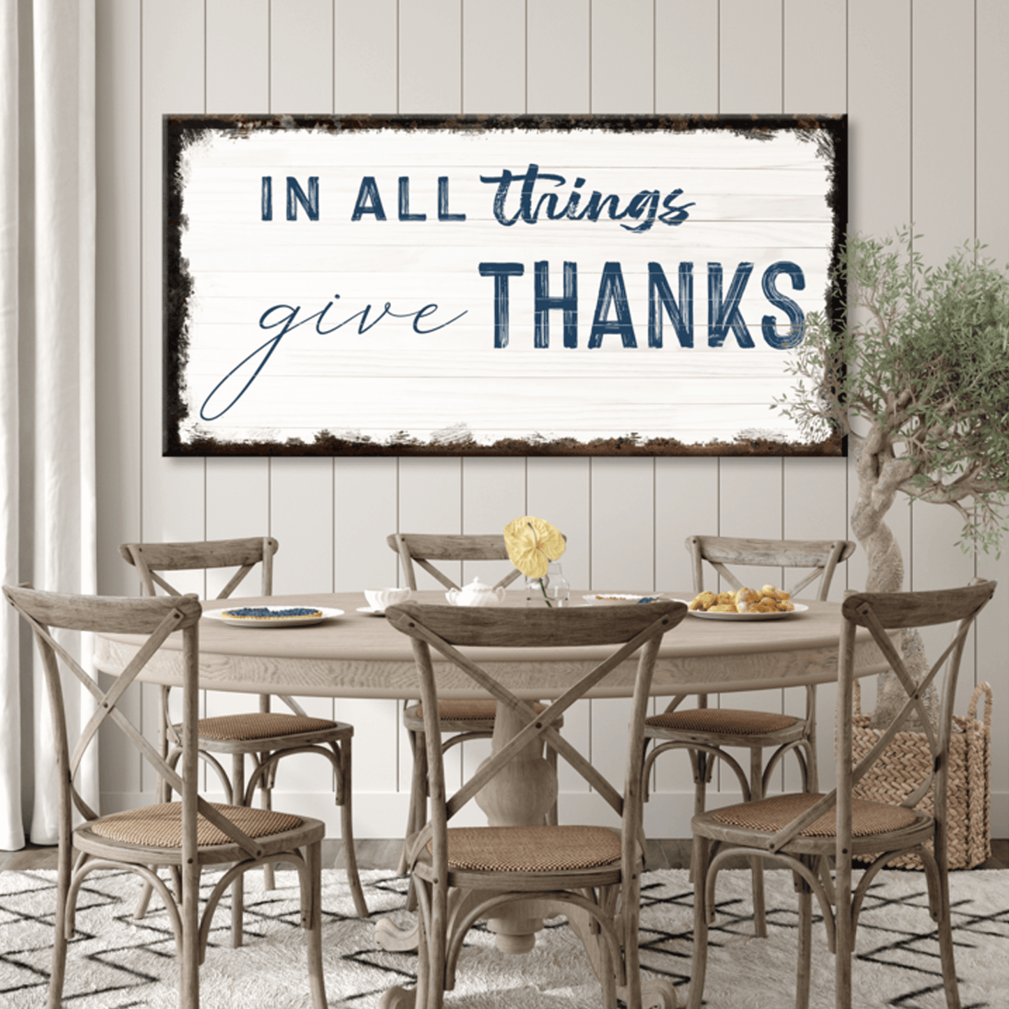 In All Things Give Thanks Sign II - Tailored Canvases - Flyclothing LLC