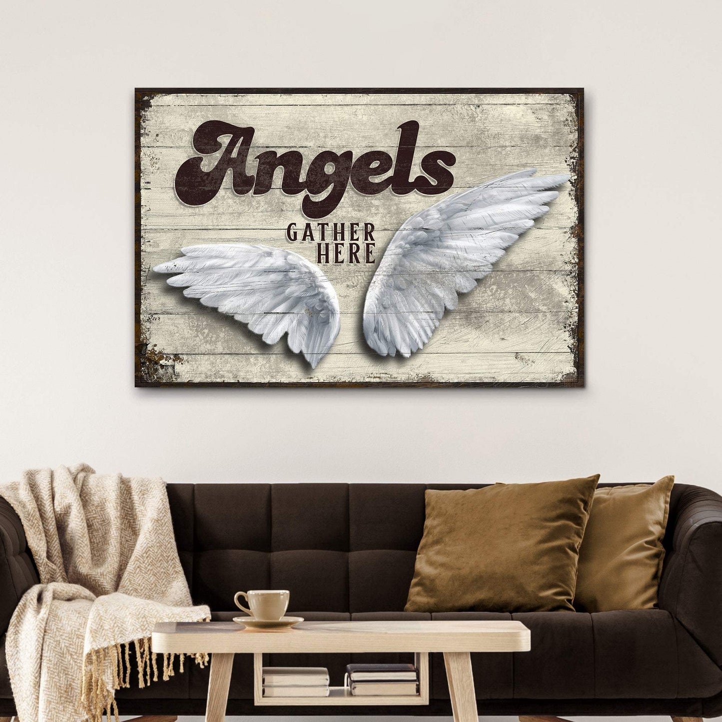 Angels Gather Here Sign II - Tailored Canvases - Flyclothing LLC