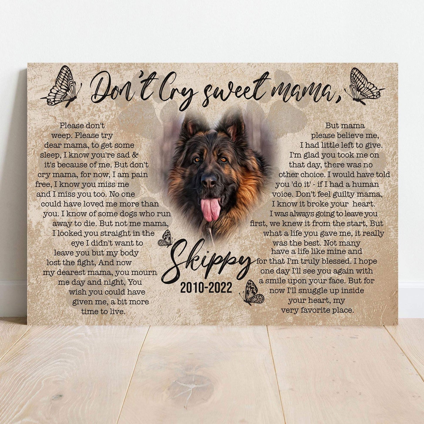 Pet Don't Cry Sweet Mama Sign - Tailored Canvases - Flyclothing LLC