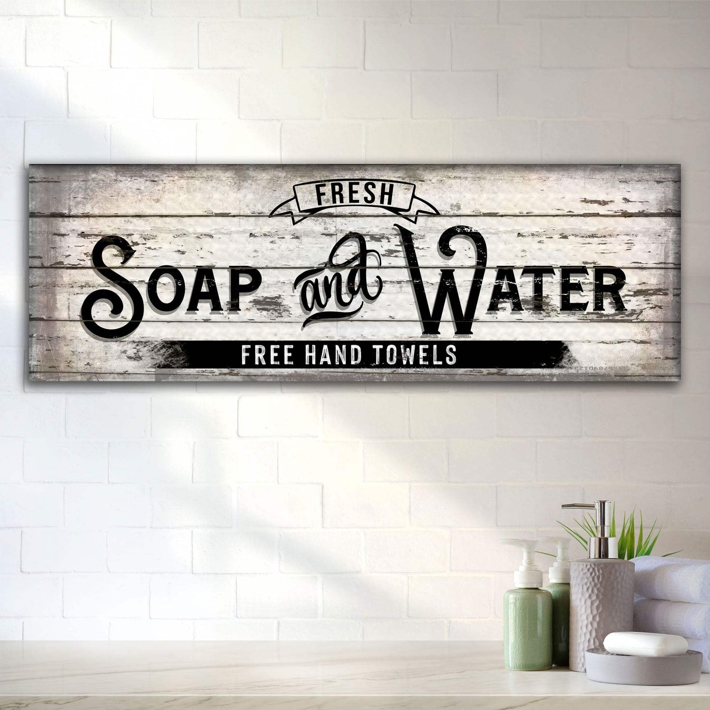 Fresh Soap And Water Family Bathroom Sign - Tailored Canvases - Flyclothing LLC