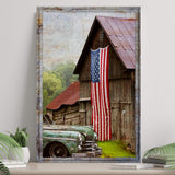 America Country Barn Canvas Wall Art - Tailored Canvases - Flyclothing LLC