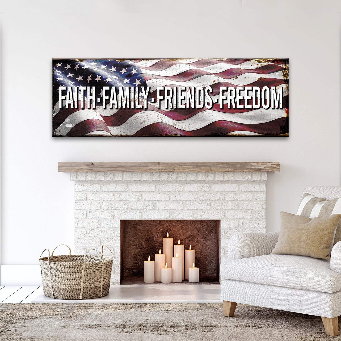 Faith Family Friends Freedom Sign - Tailored Canvases - Flyclothing LLC