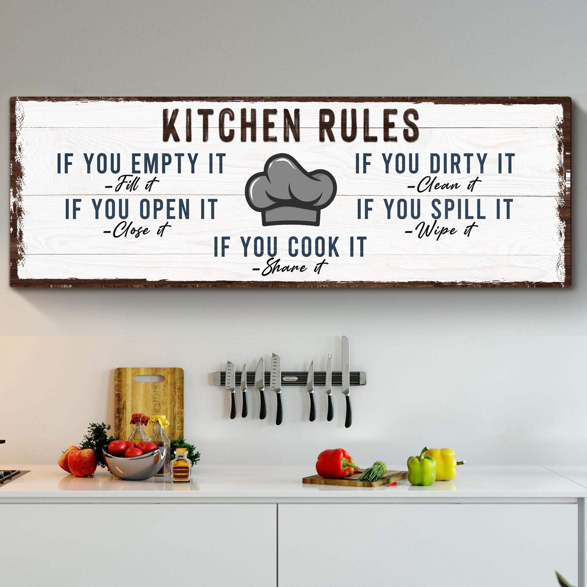 If You Cook It, Share It Kitchen Rules Sign - Tailored Canvases - Flyclothing LLC