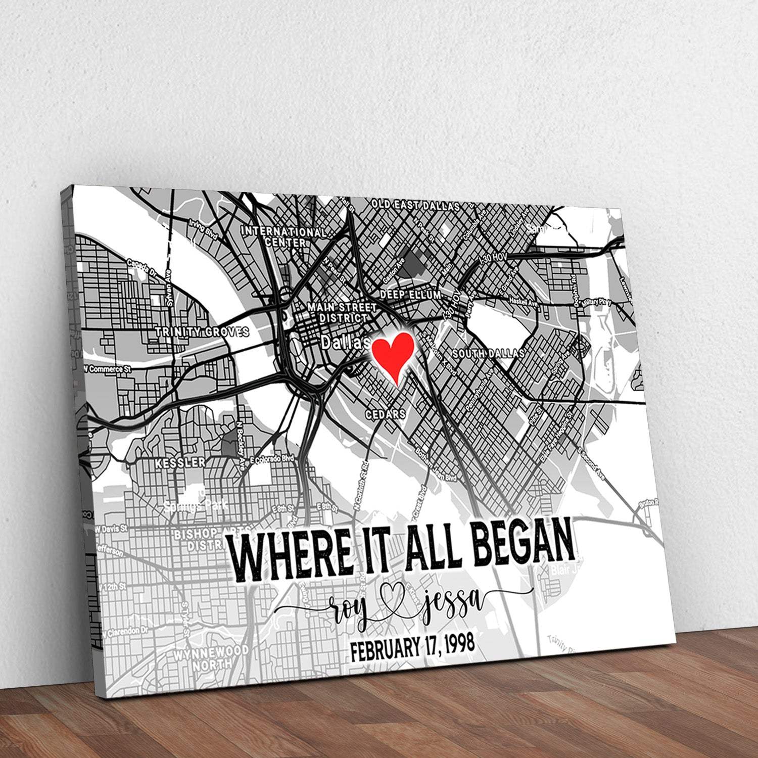 Couple Street Map Sign - Tailored Canvases - Flyclothing LLC