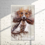 Pet Watercolor Portrait Sign III - Tailored Canvases - Flyclothing LLC