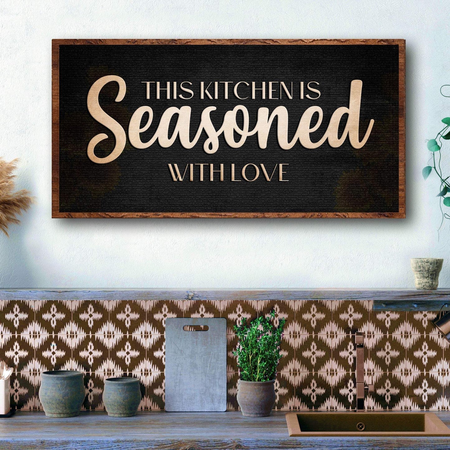 This Kitchen Is Seasoned With Love Sign - Tailored Canvases - Flyclothing LLC