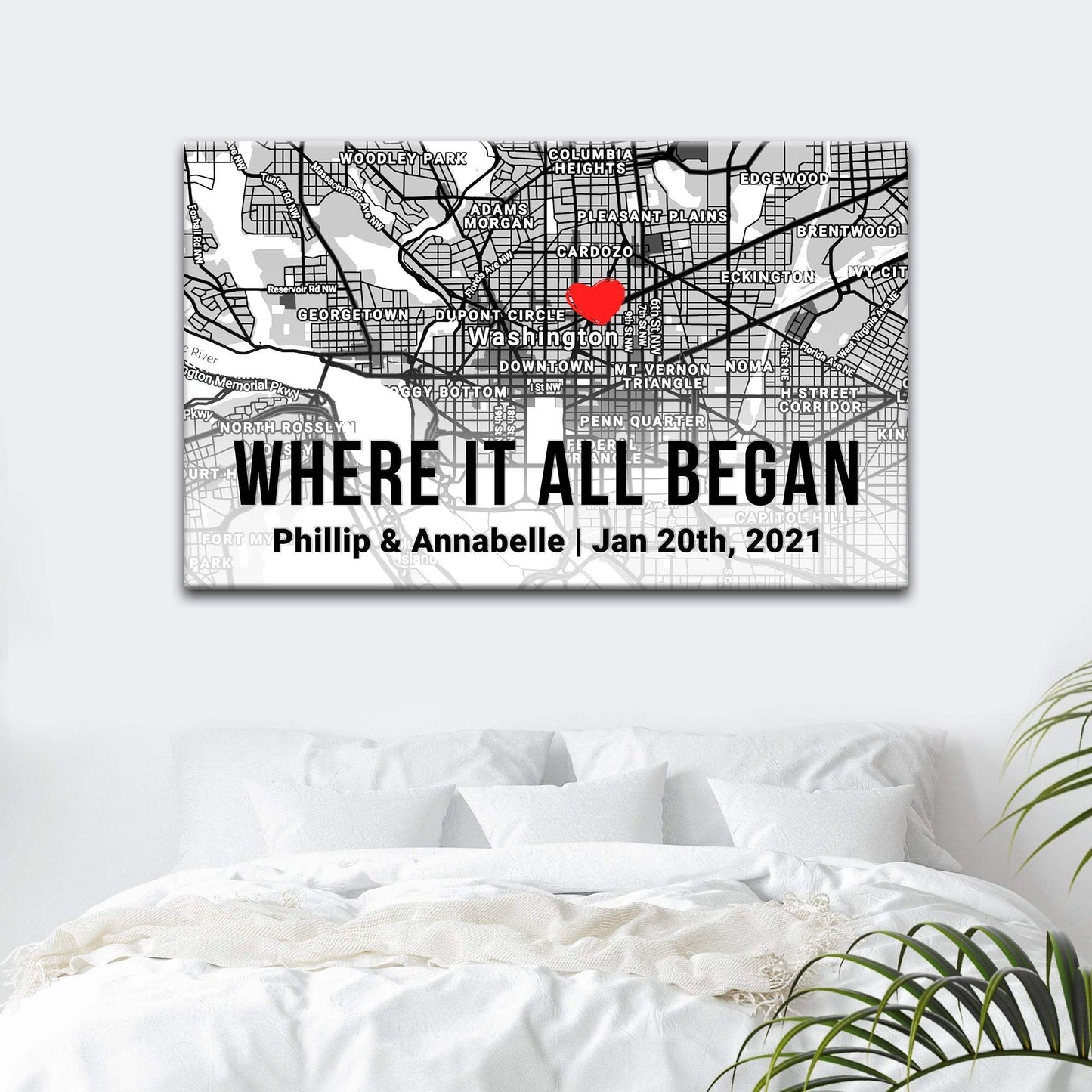 Couple Street Map Sign II - Tailored Canvases - Flyclothing LLC