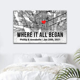 Couple Street Map Sign II - Tailored Canvases - Flyclothing LLC